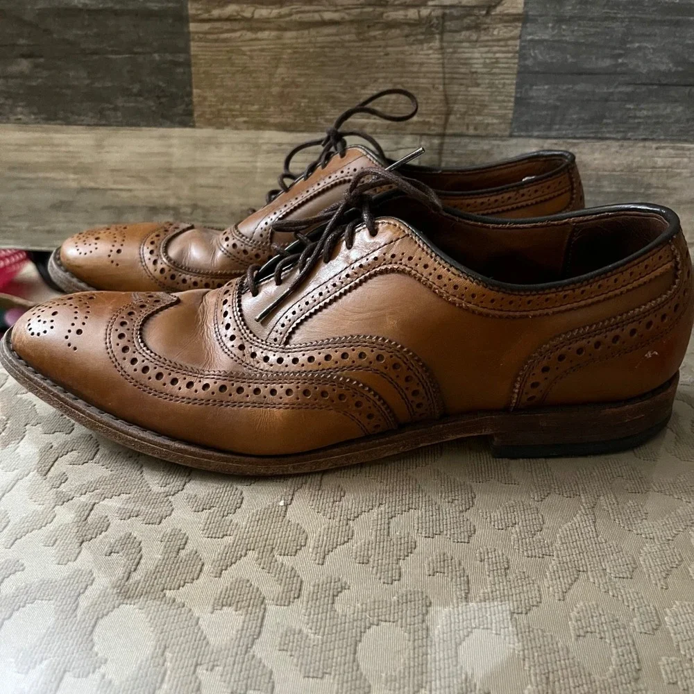 Allen Edmonds McAllister Wingtip Oxford Walnut Leather Mens Shoes 10 B 6235